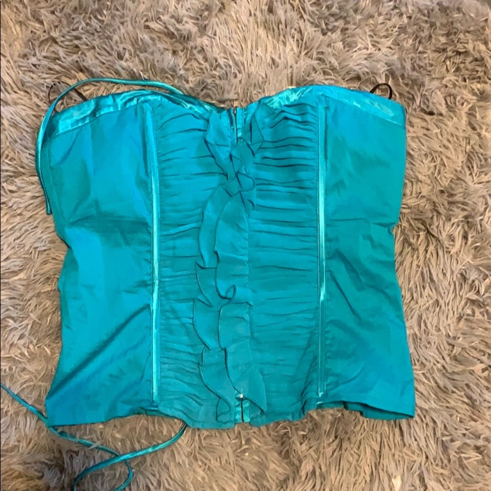 Teal blue corset